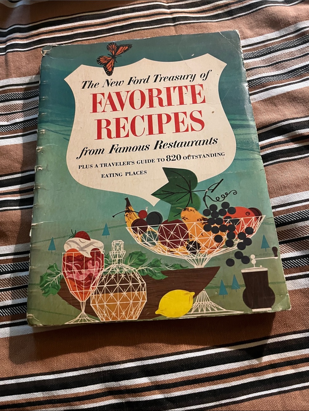 Ford Favorite Recipes Cookbook - Teal and Red Illustrated Cover